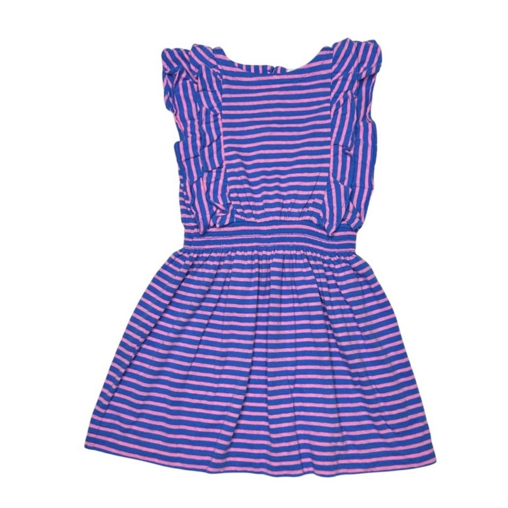 Crewcuts Striped Ruffle Top Dress‎